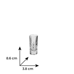 LONDON Set 6 pahare cristal Bohemia shot 40 ml - Img 3