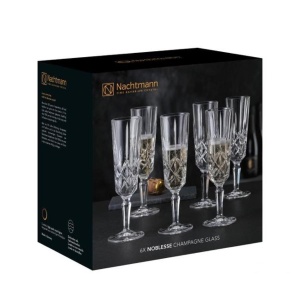 NOBLESSE Set 6 pahare sticla cristalina Nachtmann sampanie 151 ml - Img 5