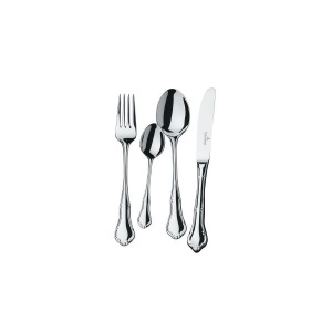 PALAZZO Set tacamuri inox placat cu argint AG 90 - 6 persoane ( 24 piese ) - Img 2