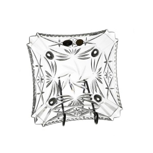 PINWHEEL - Platou cristal Bohemia cu picioruse - Img 2