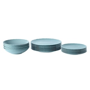 SOFIA AZURE - Serviciu de masa portelan (6 persoane - 18 piese) (SASM-18)