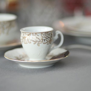 TULIP decor AUR Serviciu cafea portelan Bohemia 6 persoane 90 ml - Img 2