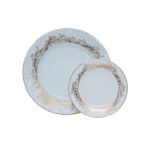 TULIP decor AUR Serviciu tort portelan Bohemia 6 persoane ( 7 piese ) - Img 2