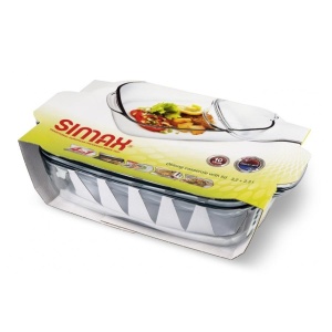 Vas sticla termorezistenta rectangular 3.2 l cu capac 2.3 l - Img 5