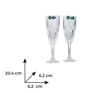 VIBES Set 6 pahare cristal Bohemia sampanie 180 ml - Img 7