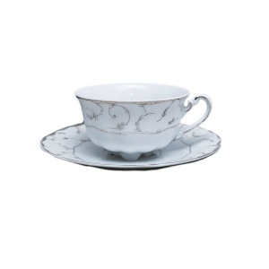 VIVIEN decor ARGINT Serviciu ceai portelan 6 persoane 220 ml - Img 2