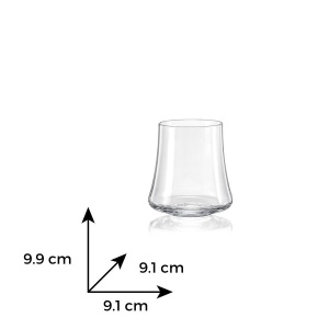 XTRA Set 6 pahare sticla cristalina whisky 350 ml - Img 8