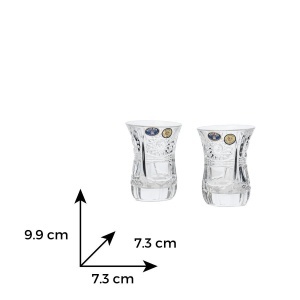 500PK Set 6 pahare cristal Bohemia ceai 120 ml - Img 2