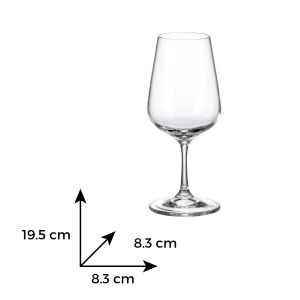 APUS Set 6 pahare sticla cristalina Bohemia vin 360 ml - Img 4