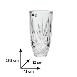 CHRISTIE Vaza cristal Bohemia dreapta 25.5 cm - Img 2