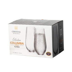 COLUMBA OPTIC Set 6 pahare sticla cristalina apa 580 ml - Img 3