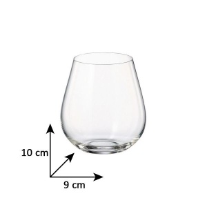COLUMBA Set 6 pahare sticla cristalina whisky 380 ml - Img 5