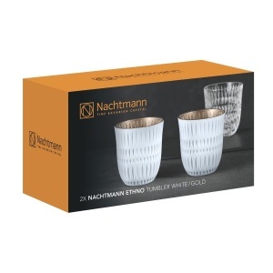 ETHNO WHITE-GOLD - Pahare whisky sticla cristalina Nachtmann 235 ml (set 2 bucati) (106134)