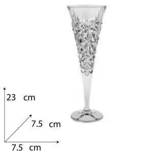 GLACIER Set 6 pahare cristal Bohemia sampanie 200 ml - Img 3