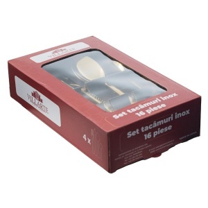 MARS Set tacamuri inox 18/0 GOLD - 4 persoane (16 piese) - Img 2