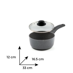 NEW GRANIT Caserola cu maner si capac 16 cm - Img 3