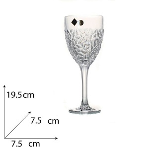 NICOLETTE Set 6 pahare cristal Bohemia vin rosu 270 - Img 3