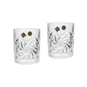 PINWHEEL Set 6 pahare cristal Bohemia whisky 360 ml - Img 2
