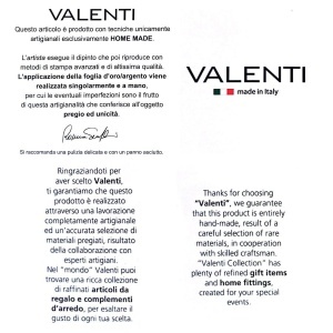 CERTIFICAT DE GRANTIE VALENTI