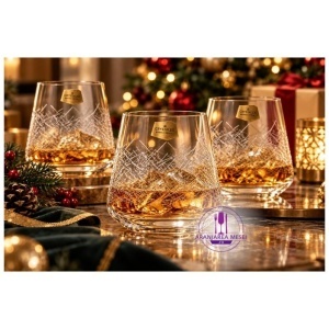 SANDRA FROZEN Set 6 pahare sticla cristalina Bohemia whisky 290 ml