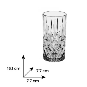SHEFFIELD Set 6 pahare cristal Bohemia apa/suc 380 ml - Img 3