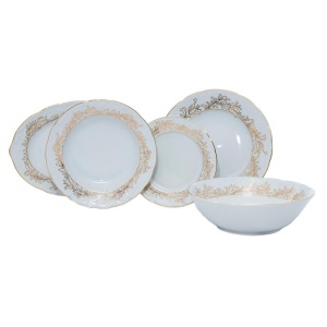 TULIP decor AUR Serviciu masa portelan Bohemia 6 persoane ( 20 piese ) - Img 3
