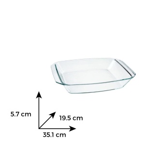 Vas sticla termorezistenta rectangular 2.4 l - Img 5