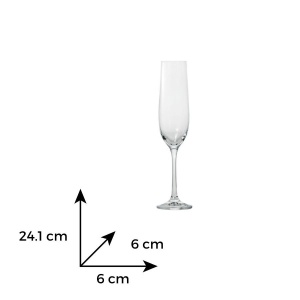 VIOLA Set 6 pahare sticla cristalina sampanie 190 ml - Img 2