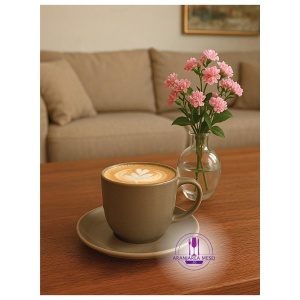 ANTALYA Serviciu ceai/cappuccino portelan 6 persoane 240 ml - Img 3