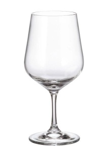 APUS Set 6 pahare sticla cristalina Bohemia vin rosu 580 ml - Img 2