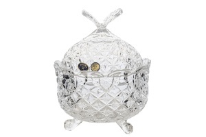 Bomboniera cristal Bohemia decor "Fluture" 20 cm