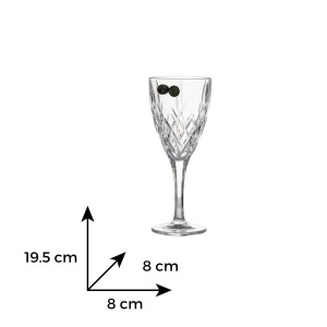 BRIXTON Set 6 pahare cristal Bohemia vin 250 ml - Img 4
