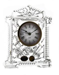 Ceas cristal 16 cm (cadran auriu) - Img 2