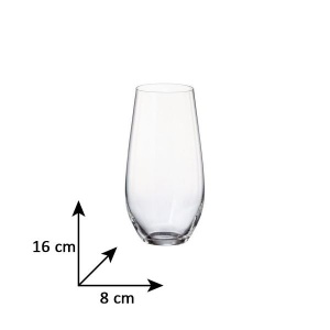 COLUMBA Set 6 pahare sticla cristalina apa 580 ml - Img 5