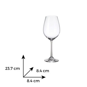 COLUMBA Set 6 pahare sticla cristalina vin alb 400 ml - Img 7