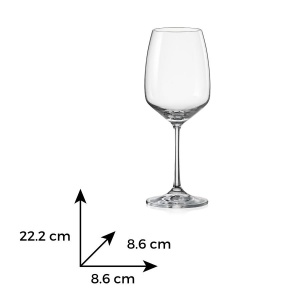 GISELLE Set 6 pahare sticla cristalina vin 455 ml - Img 6