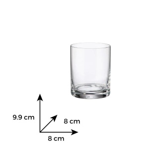LARUS Set 6 pahare sticla cristalina whisky 320 ml - Img 2