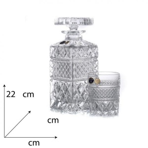 MADISON Set 6 pahare si decantor cristal Bohemia whisky - Img 3