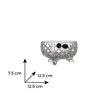 PINWHEEL Set 6 boluri cristal Bohemia cu 3 picioruse 12.5 cm - Img 2