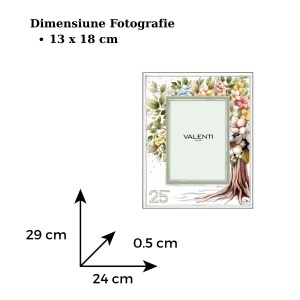 Rama Foto "Bellagio" 13x18 cm Pomul Vietii - cadou aniversare 25 Ani Casatorie Nunta de Argint (LS204-4)