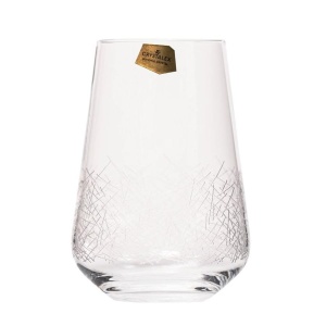 SANDRA FROZEN Set 6 pahare sticla cristalina apa 380 ml - Img 1