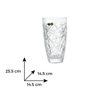 Vaza cristal Bohemia dreapta 25.5 cm - Img 2