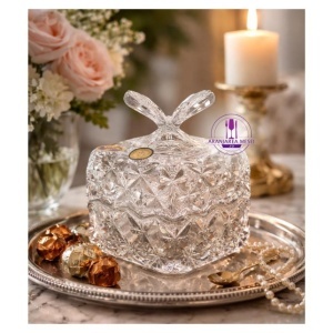 Bomboniera cristal Bohemia decor "Fluture" 10 cm - Img 6