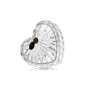 Bomboniera - Caseta de bijuterii Cristal Bohemia model INIMA  (54700-52400-110)