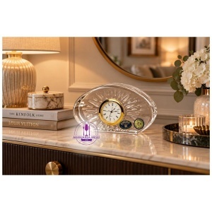 Ceas Cristal Bohemia (cadran auriu) 12 cm (77236-24305-120)