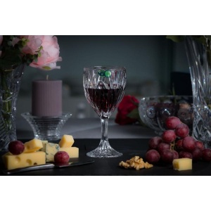 ELISE Set 6 pahare cristal Bohemia vin rosu 220 ml - Img 1
