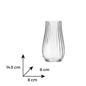 LIMOSA OPTIC Set 6 pahare sticla cristalina Bohemia apa 450 ml - Img 3