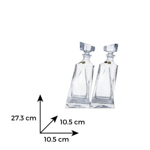 LOVERS Set 2 decantoare cristal Bohemia 500 ml - Img 3