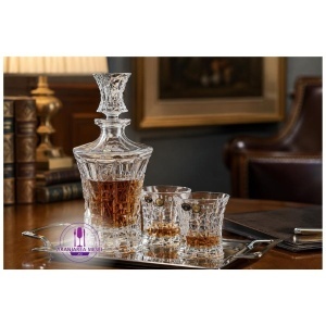 PATRIOT Set 2 pahare si decantor cristal Bohemia whisky