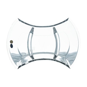 Platou oval cristal Bohemia compartimentat 33 cm - Img 2